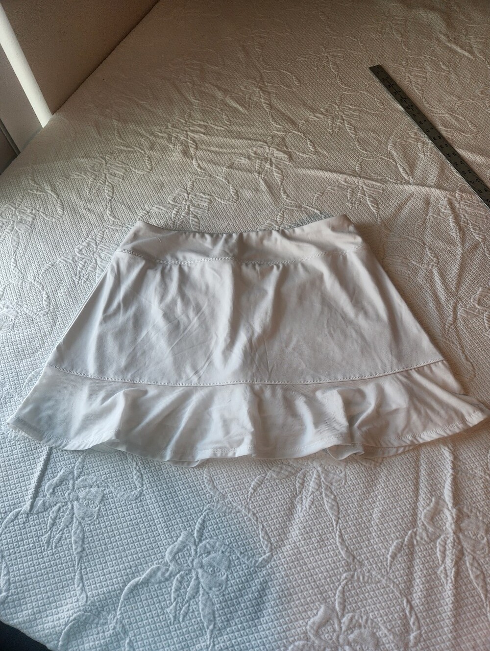 Tommy Bahama White Ruffle-Hem Mini Skirt